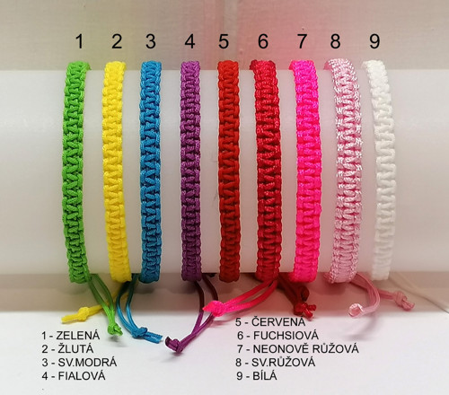 Macramé náramek jednobarevný