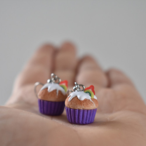 Cupcake náušnice - Chirurgická ocel
