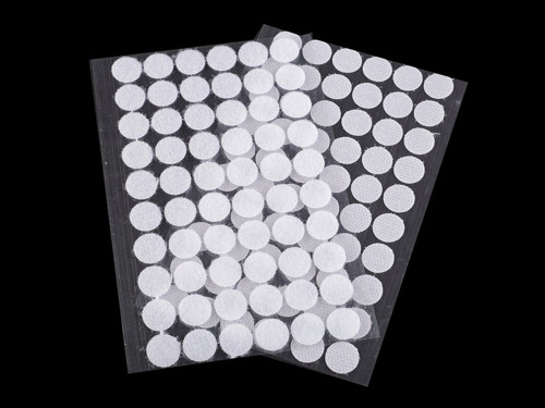 Suchý zip samolepicí kolečka průměr 15 mm - 60 ks
