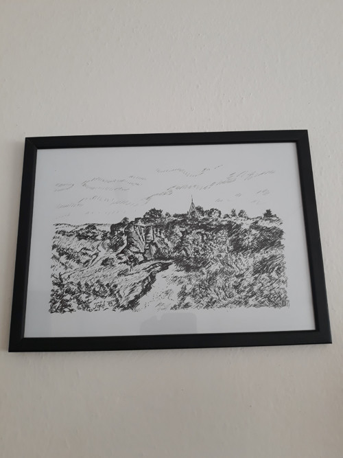 Stránská skála - perokresba