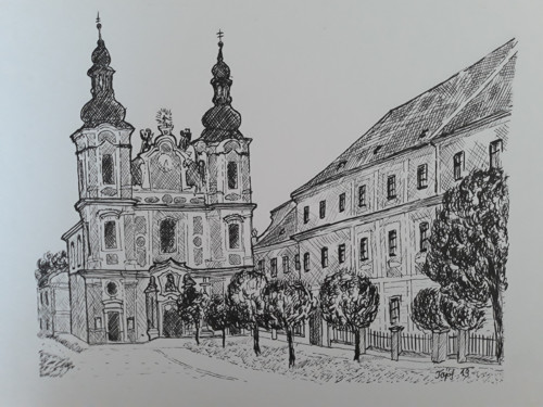 Strážnice - kostel - perokresba — foto 1