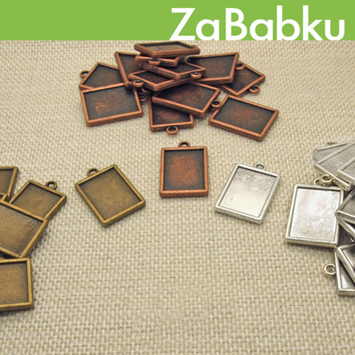 Lůžko 15x20mm - 6 kusů v balení - Staroměď