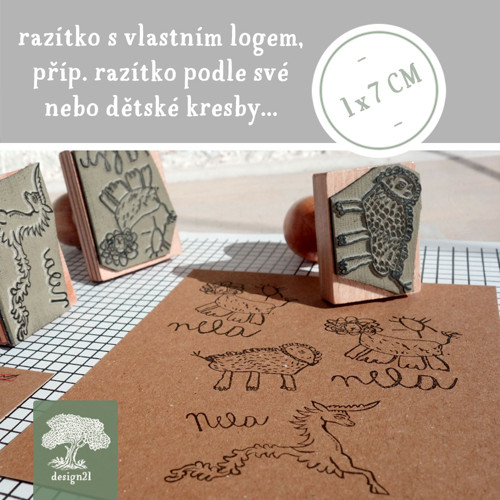 Razítko 1 x 7 cm s vlastním designem