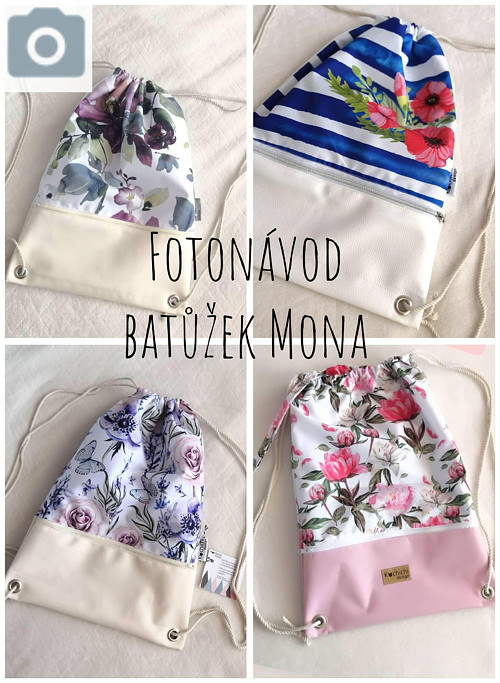 Fotonávod - Batoh MONA - s koženkou, kapsou na zip