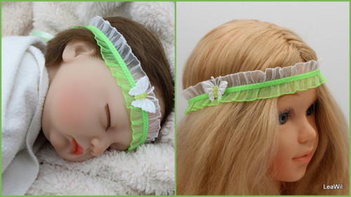 Newborn čelenka na focení (i pro starší) zelenobíl