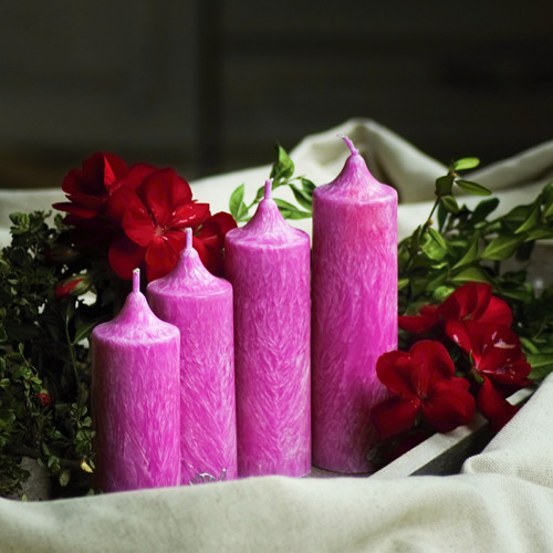 Adventní sada svíček - starorůžová — foto 1