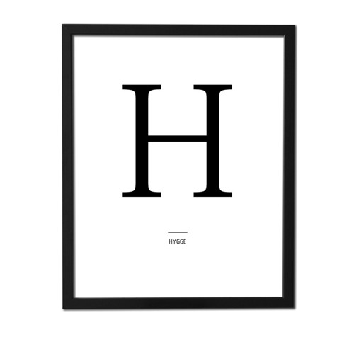Plakát písmeno – H (hygge)