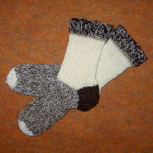 Pletené teplé ponožky — foto 1