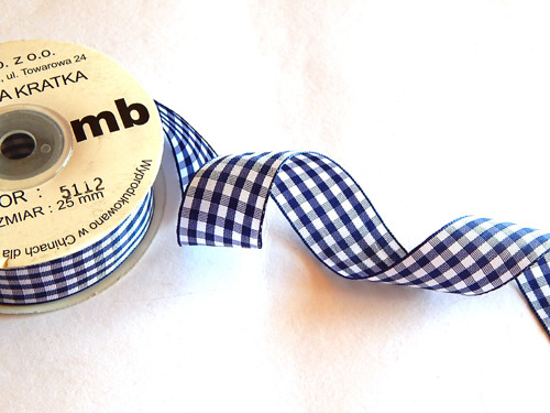 Károvaná stuha, WK5112, tmavě modrá