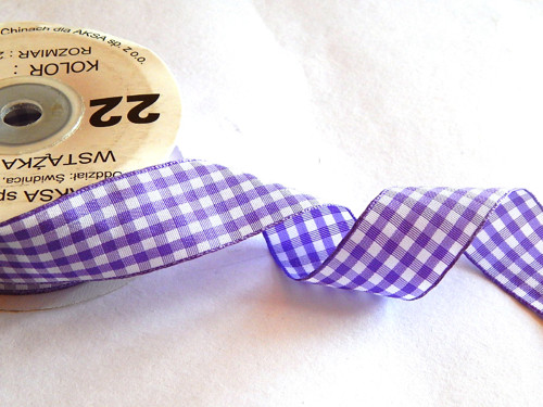 Károvaná stuha, WK5121, fialová