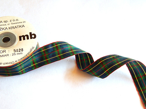 Károvaná stuha, WK5828, tartan modrý