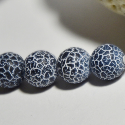 ACH2507 Blue Frost - Achát kulička 10 mm