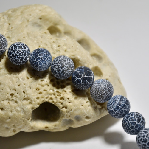 ACH2508 Achát Blue Frost kulička 6 mm/ 4ks
