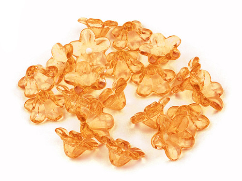 Akrylové zvonky oranžové světlejší 12mm, 10ks