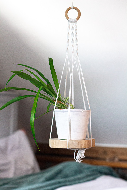 Macramé závěs na květiny — foto 1