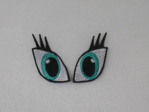 Vyšívané oči pro jednorožce 3,5x5cm 1 pár