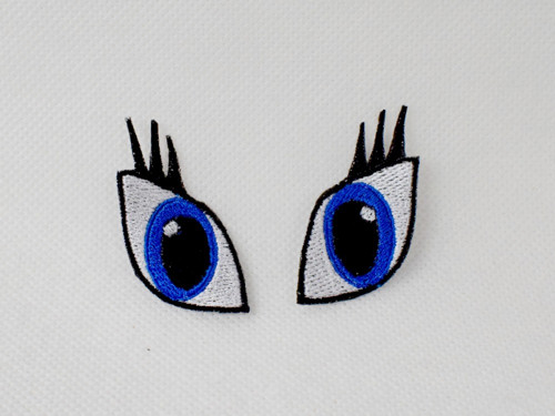 Vyšívané oči pro jednorožce 3,5x5cm 1 pár