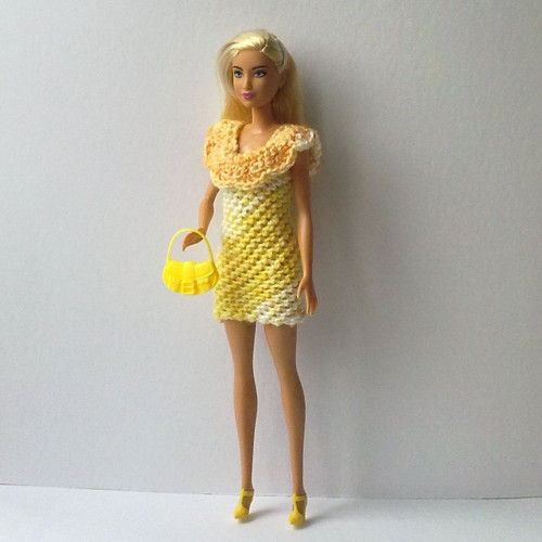 Oblečky pro Barbie - šaty + kabelka, botičky — foto 1