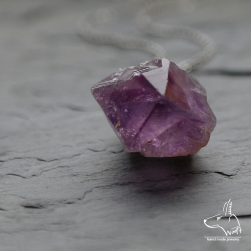 Ametystový náhrdelník - rough crystal — foto 1