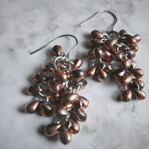 Bronze drops - náušnice