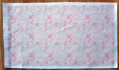 Látkový panel Srdce 2 17 cm x 30 cm