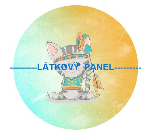 Bavlněný panel kulatý průměr 30cm