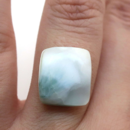 Kabošon larimar obdelník 14,7mm — foto 1