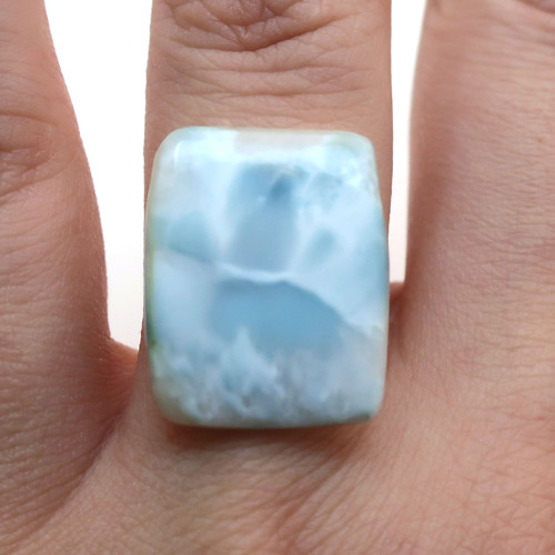 Kabošon larimar obdelník 19,5mm — foto 1