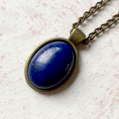 Vintage náhrdelník s lapisem lazuli