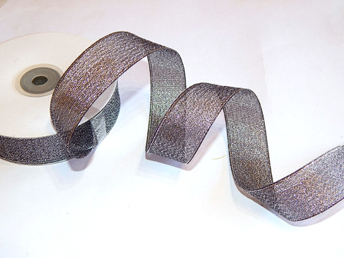 Lurexová stuha metalická, WB7003, černá stříbrná