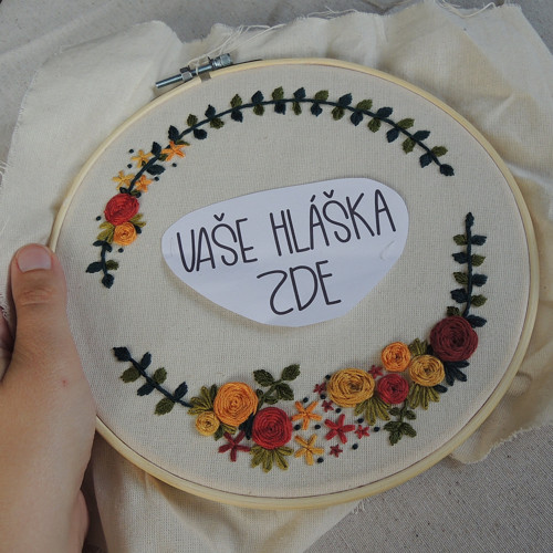 Vyšívaná hláška — foto 1