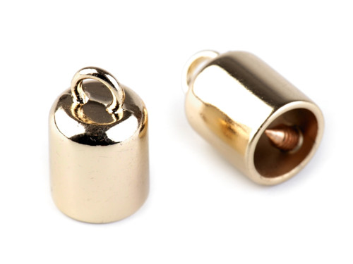Kovová koncovka na šňůrky Ø8 mm (2ks)- zlatá