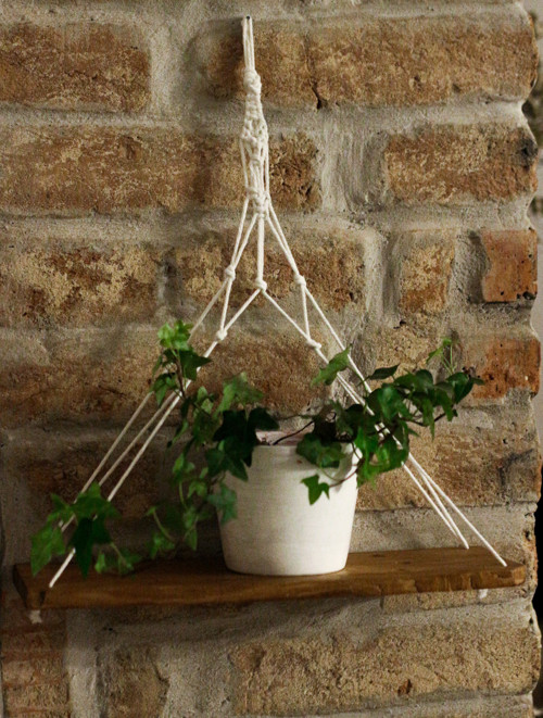 Levitující polička- Macramé — foto 1
