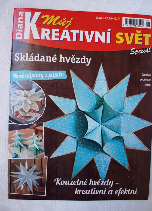 Časopis Kreativní svět- Skládané hvězdy č.1/2019