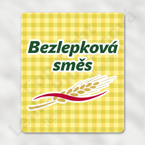 Bezlepková směs - samolepka na nádobu