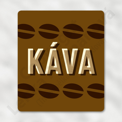 Káva - samolepka na nádobu