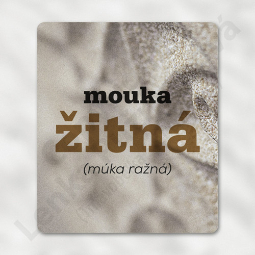 Mouka žitná - samolepka na nádobu