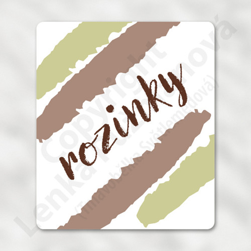 Rozinky - samolepka na nádobu