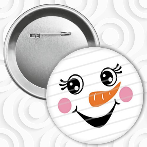 Placka/button No.119 - sněhulák