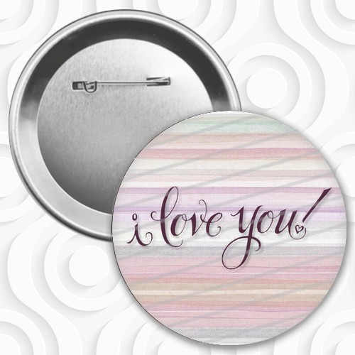 Placka/button No.129 - i love you, miluji tě