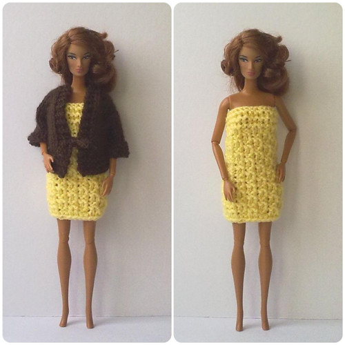 Oblečky pro Barbie - šaty, kabátek — foto 1