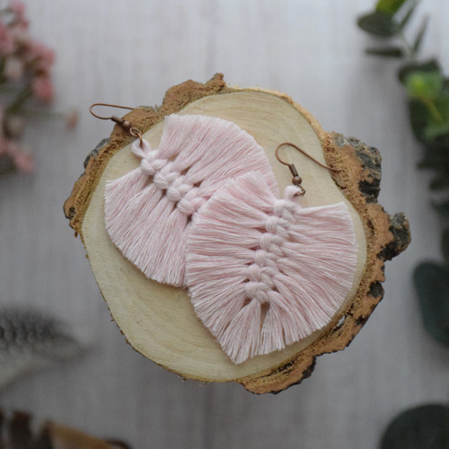 Macrame náušnice Makrame náušnice Boho náušnice
