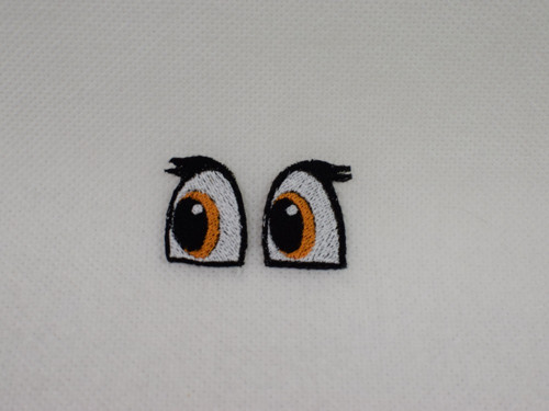 Vyšívané oči pro kuře 2x3cm 1 pár