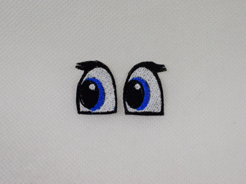 Vyšívané oči pro kuře 2x3cm 1 pár
