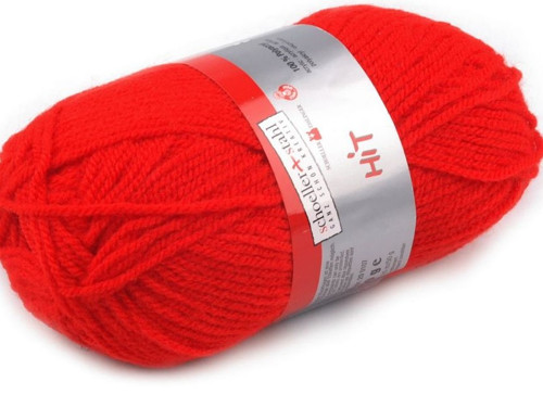 Pletací příze Hit (50g) - červená