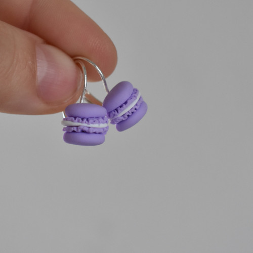 Makronky náušnice mini zapínací
