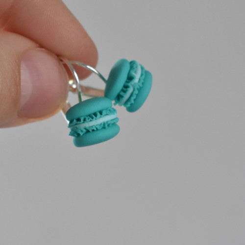 Makronky náušnice mini zapínací
