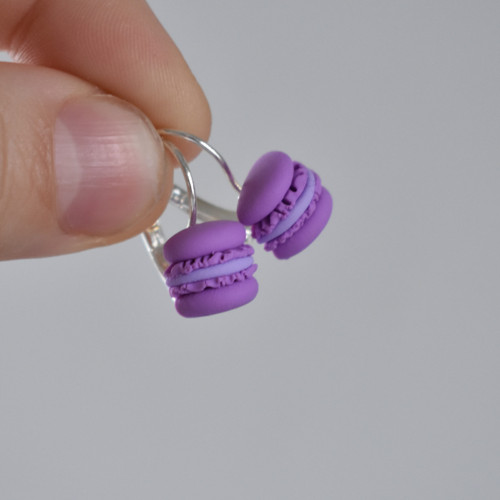 Makronky náušnice mini zapínací — foto 1