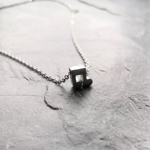 Ocelový náhrdelník*sweet note*stříbrný