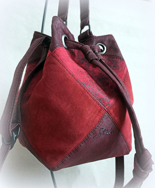 Bucket bag Wine red